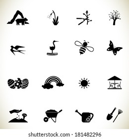 Spring icons set