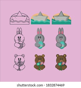 Spring icons in various variants of fill and outline