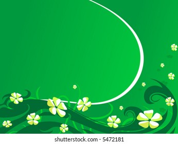 Spring illustration with copy-space