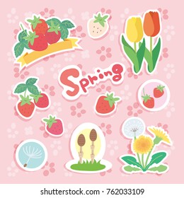 Spring illustration flowers