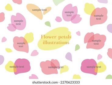 Spring Illustration Material Petal Frame