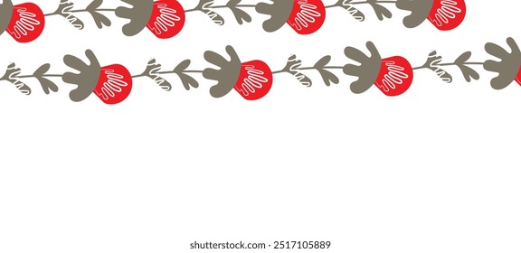 Spring illustration with tulips. Happy birthday, holiday, celebration greeting and invitation card. Colorful floral banner with flowers on light background. Modern floral compositions. Copy space.