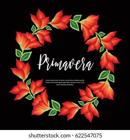 Spring (In Spanish) Floral Composition – Copy Space