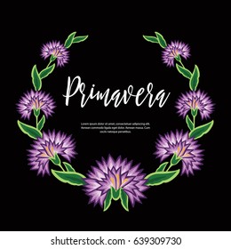 Spring (In Spanish) Floral Composition – Copy Space