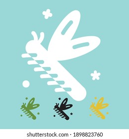 Spring, Insect Icon with three different colors