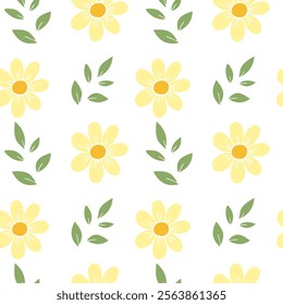 spring inspired design. Seamless flowers vector pattern minimalist style in pastel colors. spring inspired design.