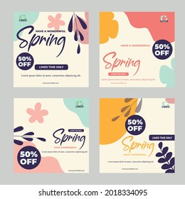 Spring Instagram Post Free Vector