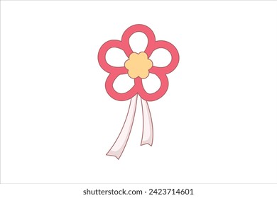 Diseño de pegatinas al estilo japonés de primavera