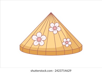 Diseño de pegatinas al estilo japonés de primavera