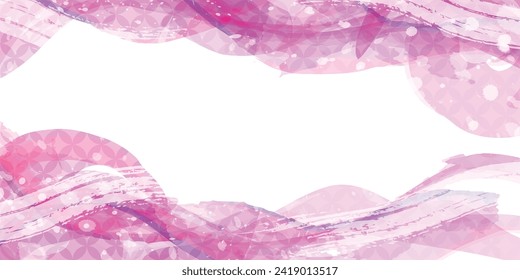 Fondo de agua del patrón japonés de primavera