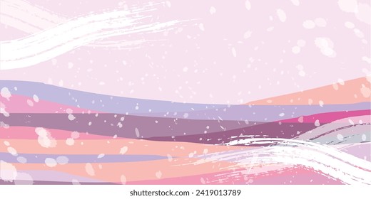 Spring Japanese Pattern Watercolor Background