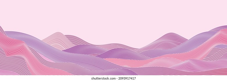 Spring Japanese pattern wave background 