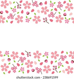 Spring Japanese Sakura Cherry blossoms pattern