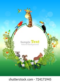 spring jungles animal poster backgrounds vectors