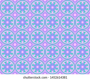 Spring Kaleidoscope. Vector graphics. Seamless pattern