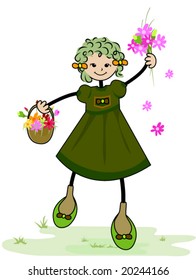Spring Kid - Vector
