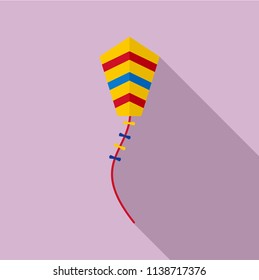 Spring kite icon. Flat illustration of spring kite vector icon for web design