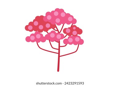 Diseño de pegatinas al estilo coreano de primavera