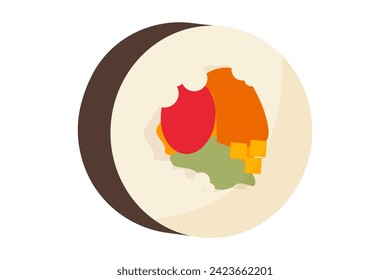 Diseño de pegatinas al estilo coreano de primavera