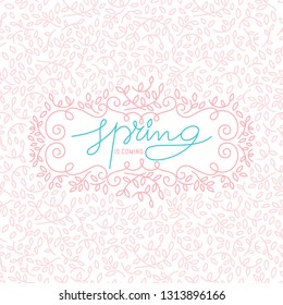 Spring label background with beautiful nature texture.