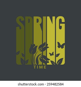 spring label design background