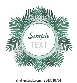 Spring Label On a background Of Tropical Leaves, vector illustration. Used for online store, printing, web, landing