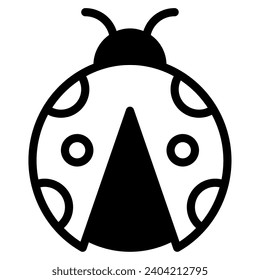 Spring ladybug Vector object illustration
