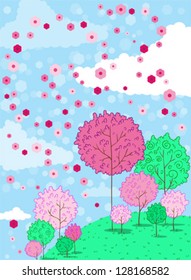 	Spring landscape