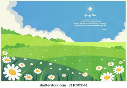Frühlingshaltebanner auf Hintergrund