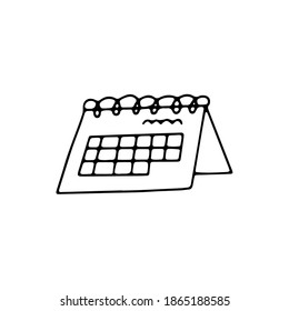 
Spring lapel calendar, simple, with numbers