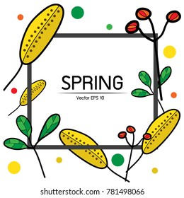 Spring leaf background vector