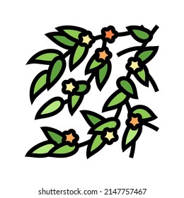 spring leaf color icon vector. spring leaf sign. isolated symbol illustration