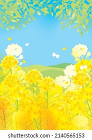 Spring leaf flower background illustration