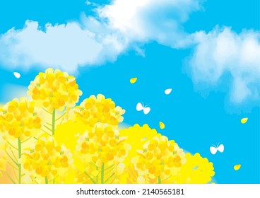 Spring leaf flower background illustration