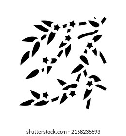 spring leaf glyph icon vector. spring leaf sign. isolated contour symbol black illustration