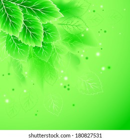Spring leaf vector background