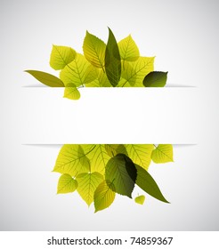 Spring leafs abstract background with place for your text