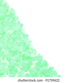 Spring leafs abstract background with place for your text. vector