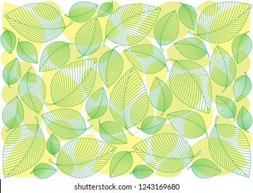 Spring leaves background pattern.