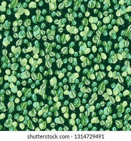 Spring leaves seamless pattern. Floral simple background.