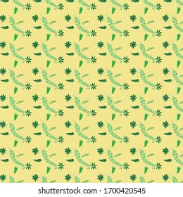 Spring leaves seamless pattern vector illustration