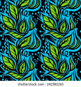 Spring leaves seamless pattern-model for design of gift packs, patterns fabric, wallpaper, web sites, etc.