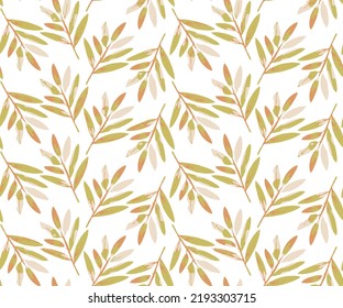 Spring leaves yellow colorful background vector digital illustration of pattern with leaves