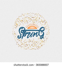 Spring lettering calligraphy