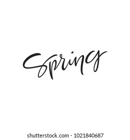 Spring lettering calligraphy Each letter on a separate layer