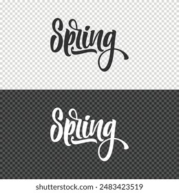 spring lettering clipart element design