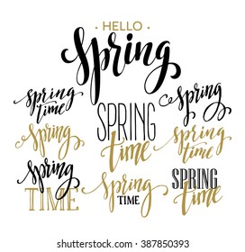 Spring lettering design