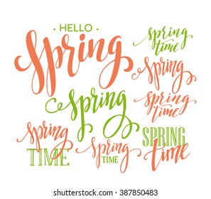 Spring lettering design