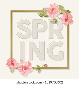  Spring Lettering with flowers