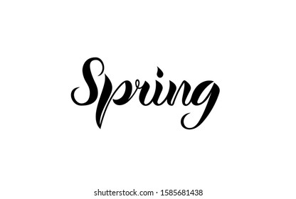 Spring Lettering Letters Written By Hand Stock Vector (Royalty Free ...